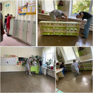 Au demarat lucrările de reparație a pardoselei și schimbarea linoleumului în grupa nr. 4 ”Ghiocel”!!!